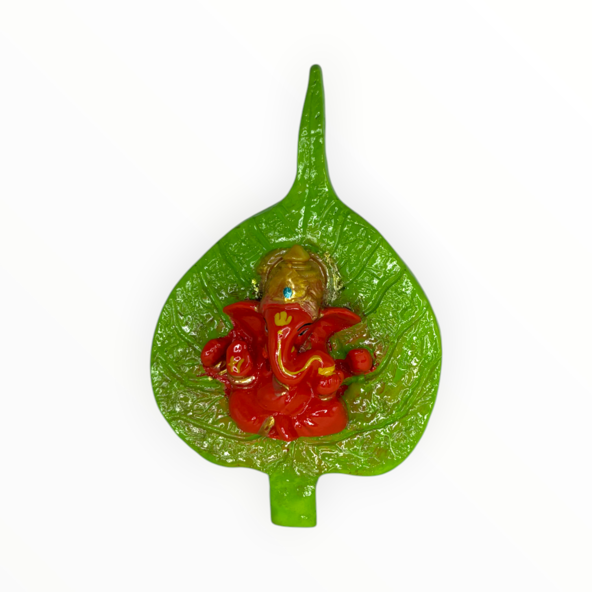 Ganesh Idol on Sacred Peepal Leaf