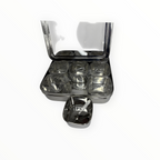 Radiant Steel 9 square masala dabba see through
