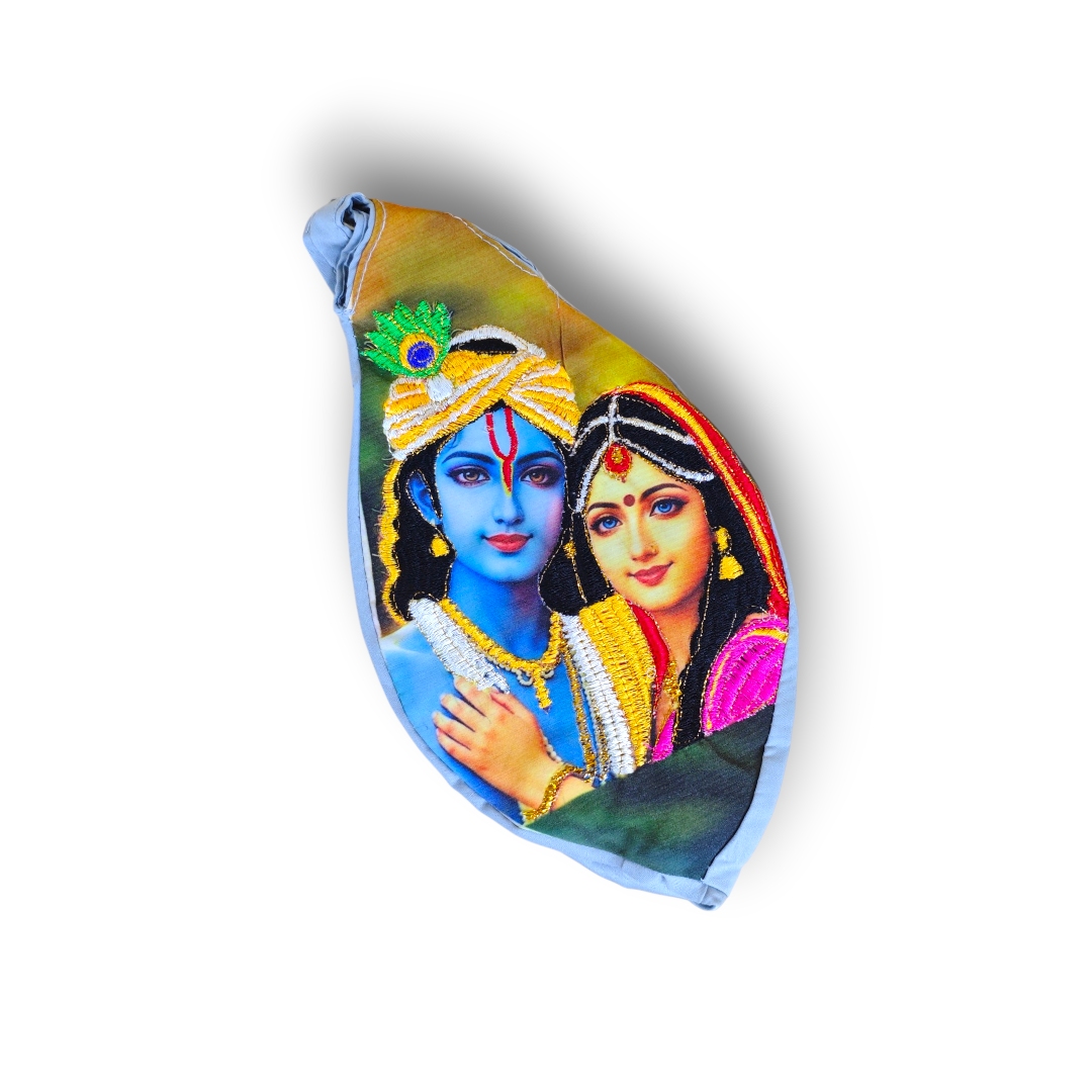 Radha Krishna Decorative Sling Bag (Gaumukhi)