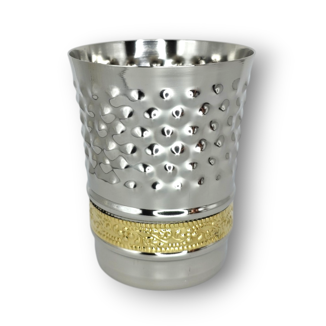 Elegant Hammered Stainless Steel Tumbler