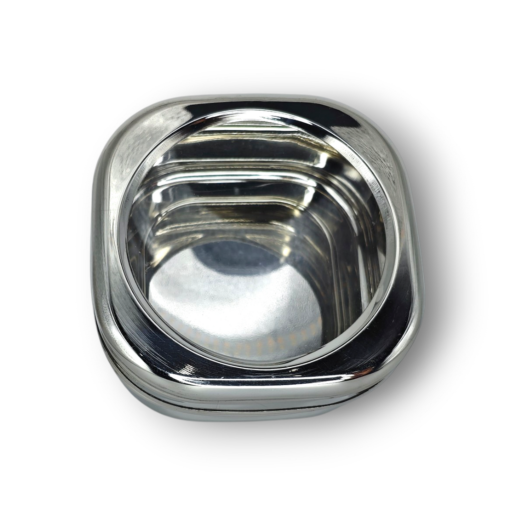 Premium Steel Tiffin Box – Transparent Cover (No. 6)