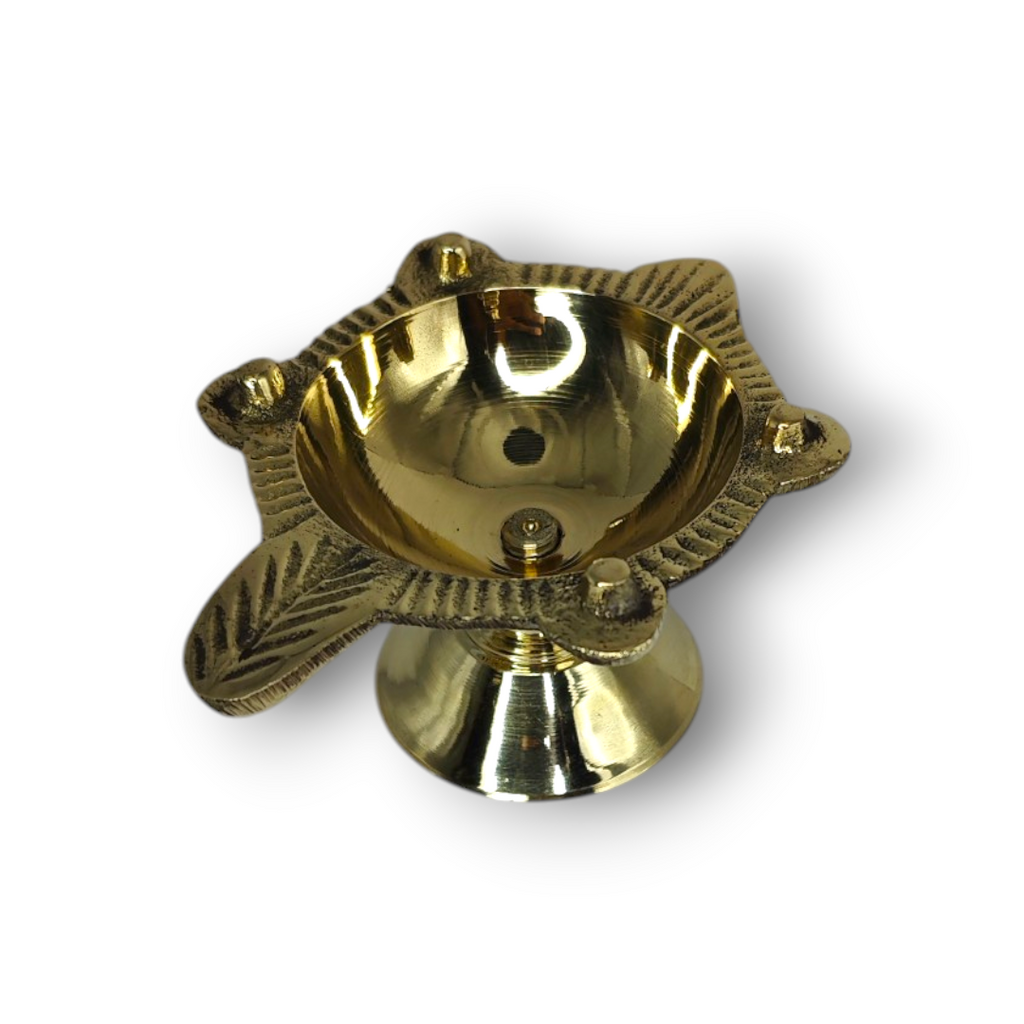 Brass Decorative Turtle Diya / Shankh Stand
