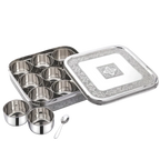 Meenakari Square Masala Dabba (Big)